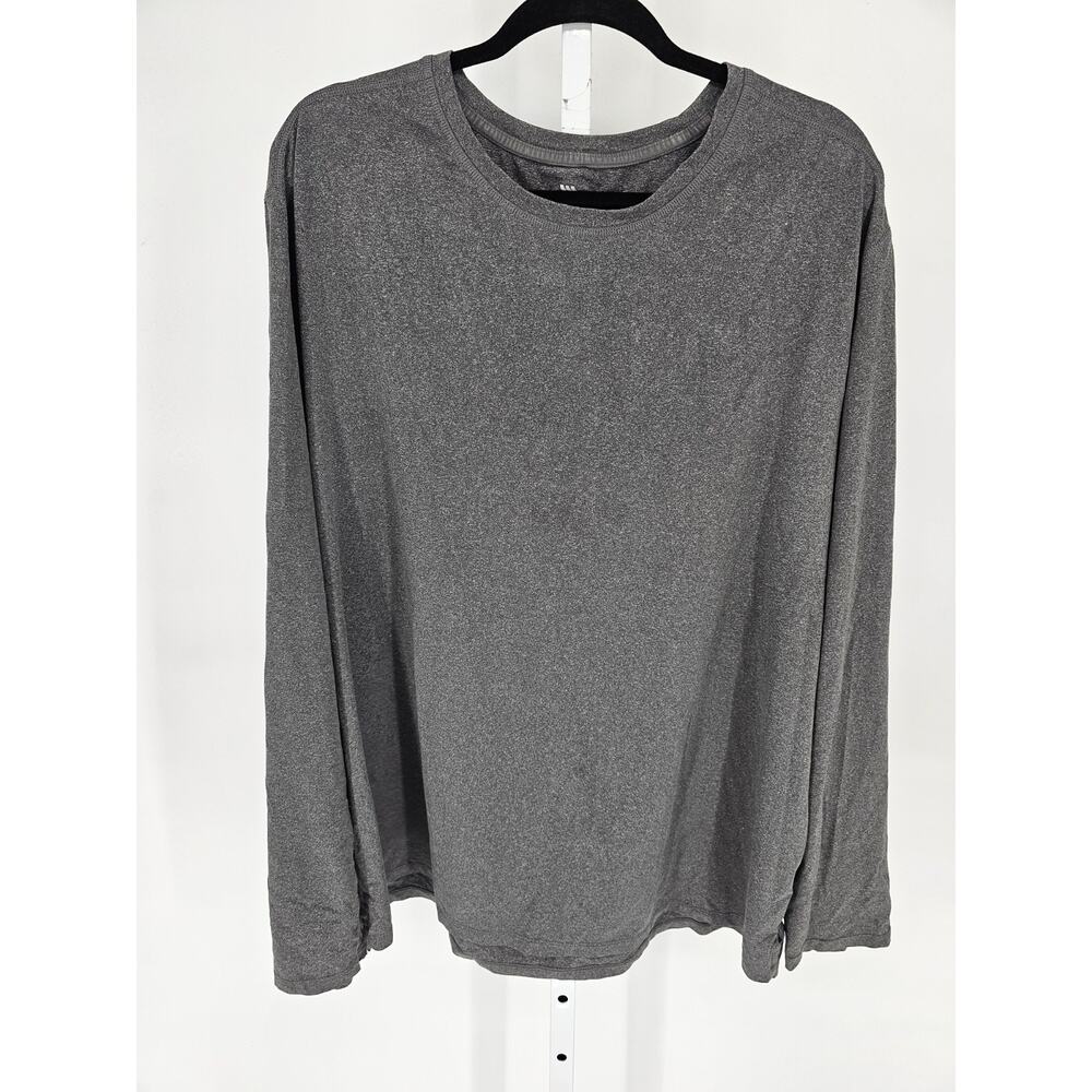 All In Motion Mens Sz XXL Long Sleeve Crew Neck Performance T Shirt Gray
